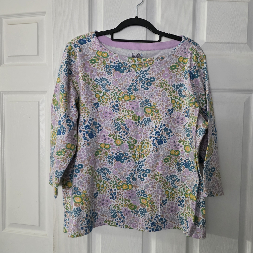 Croft & Barrow Multicolor Floral Blouse